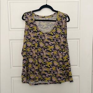 Fabletics Relaxed Purple Yellow Tank Top